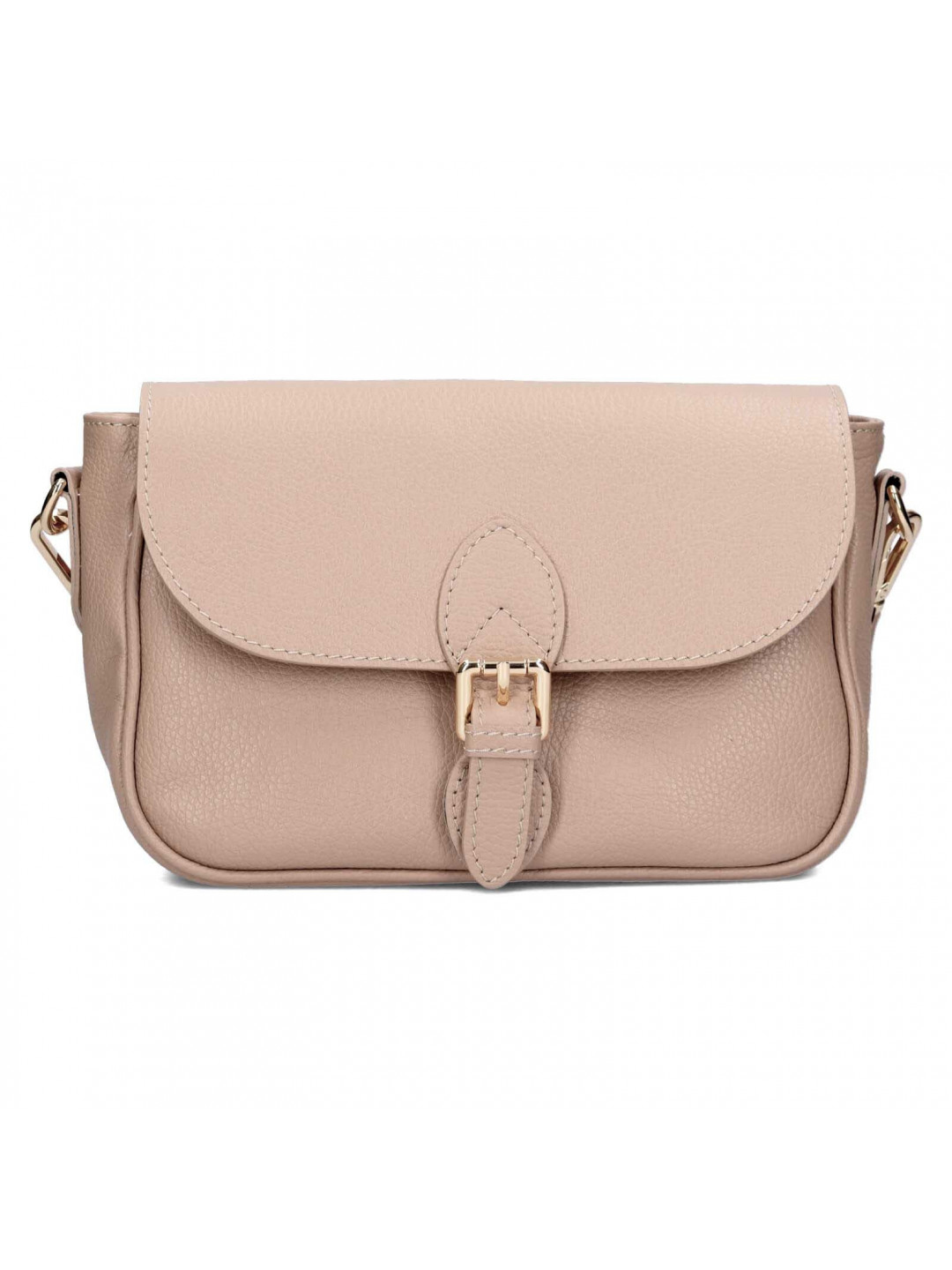 Dámská kožená crossbody kabelka Italia Melanis – béžová