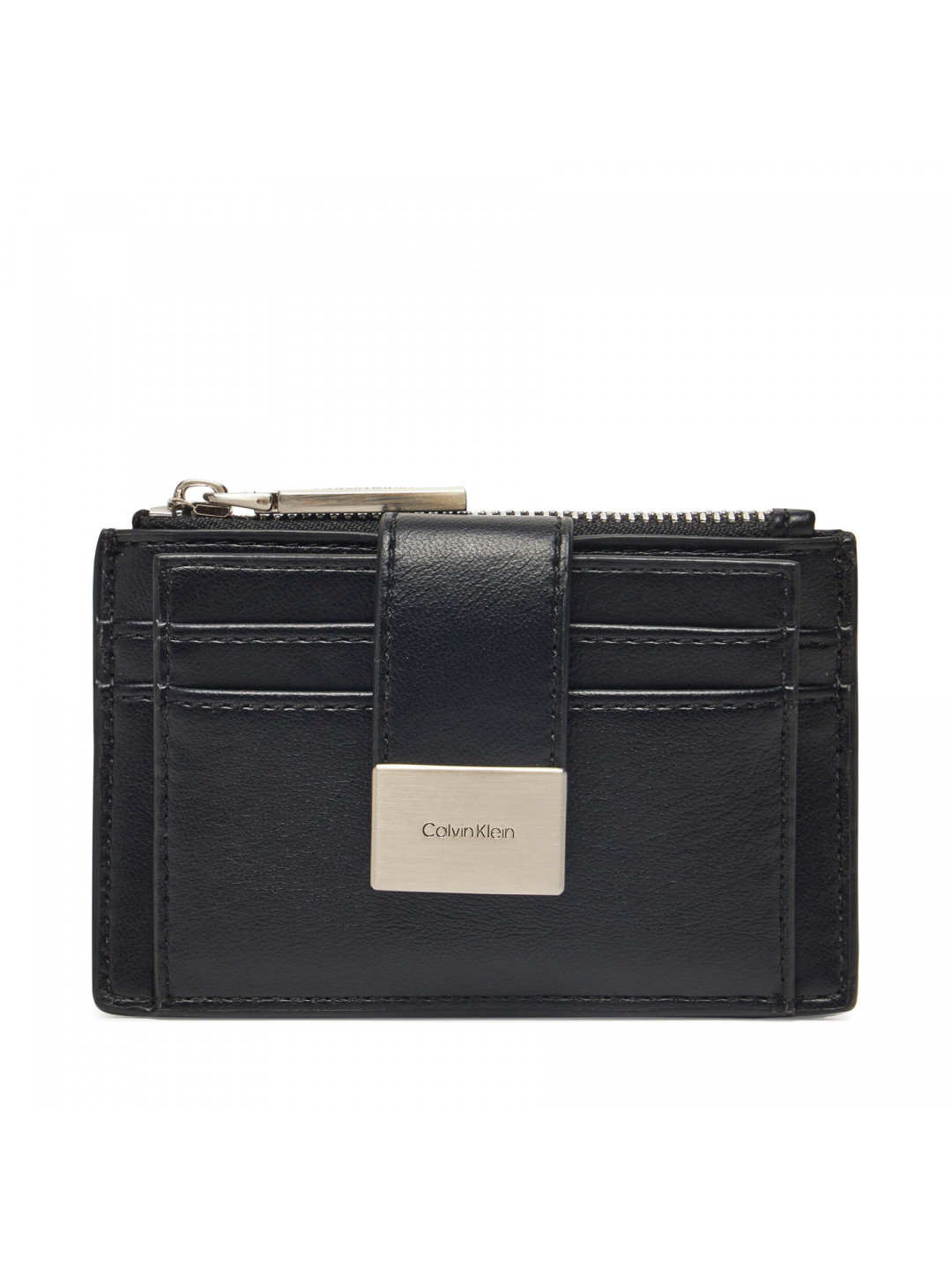 Dámská peněženka Calvin Klein Hardware Snap Top Zip Cardholder K60K612959 Černá