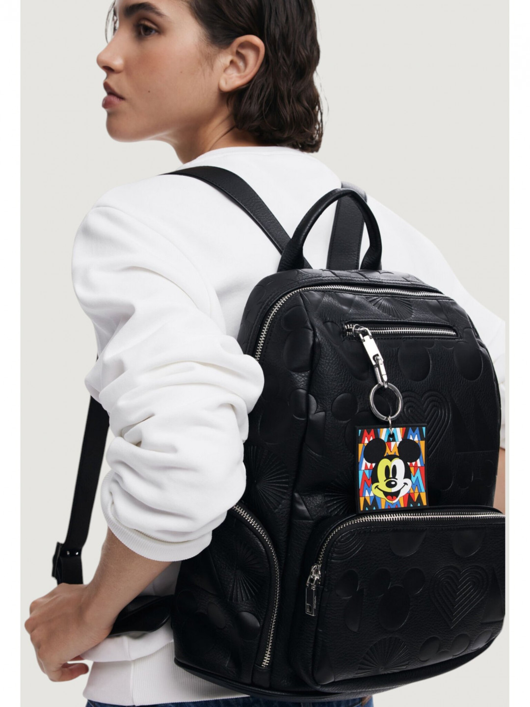 Desigual Batoh Yoko Negro Sumy Mini 25SAKP35 Černá