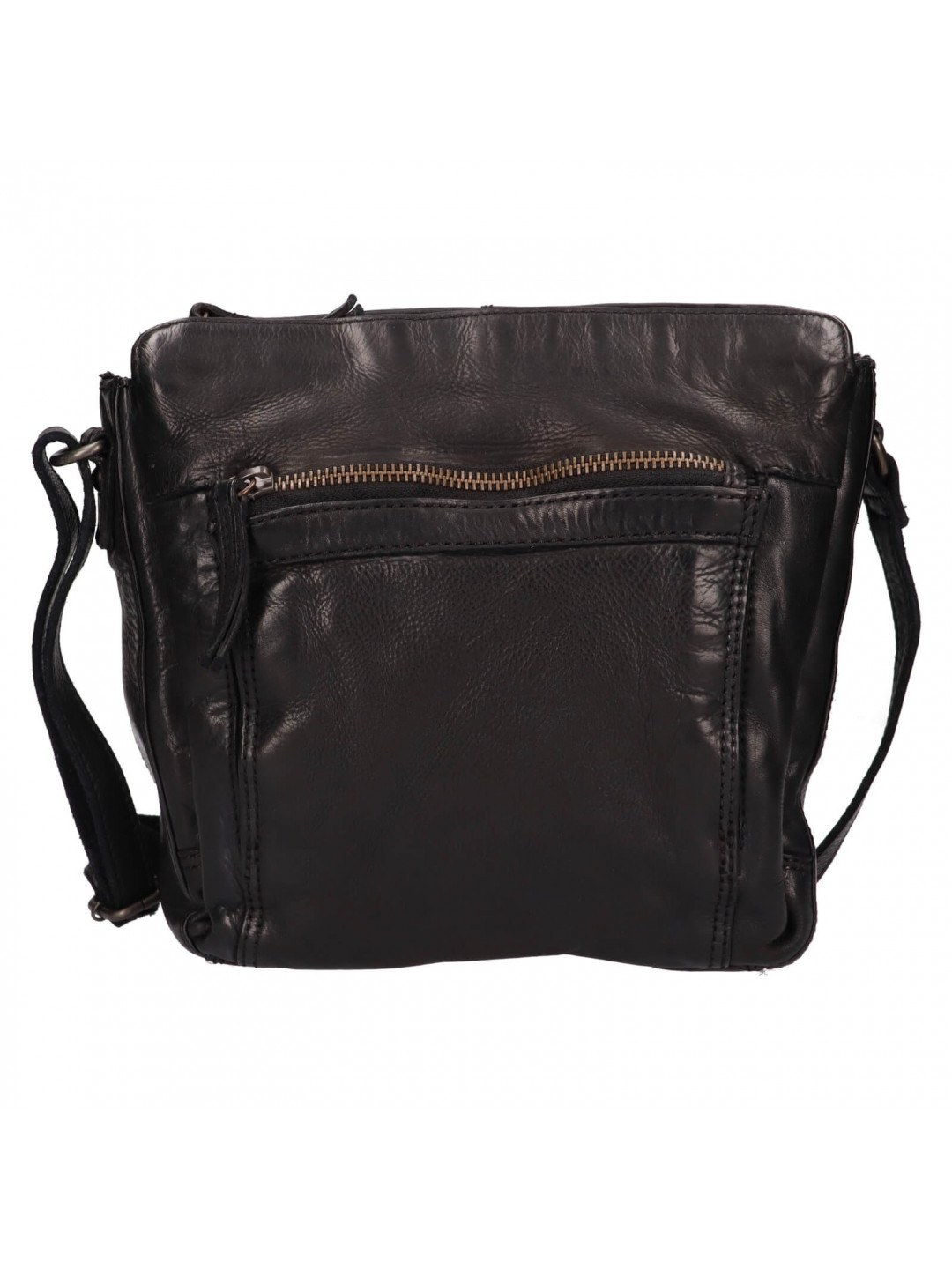 Dámská kožená crossbody kabelka Gianní Conti Emilia – černá