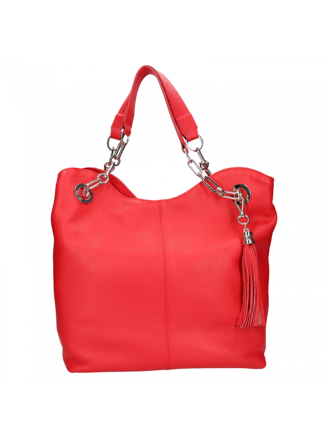 Dámská kožená kabelka Facebag Sofia – červená