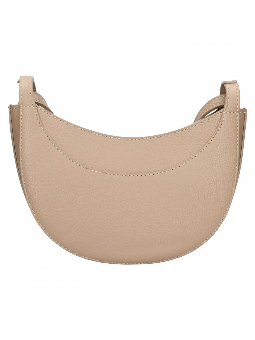 Dámská kožená crossbody kabelka Italia Apolen – tmavě béžová