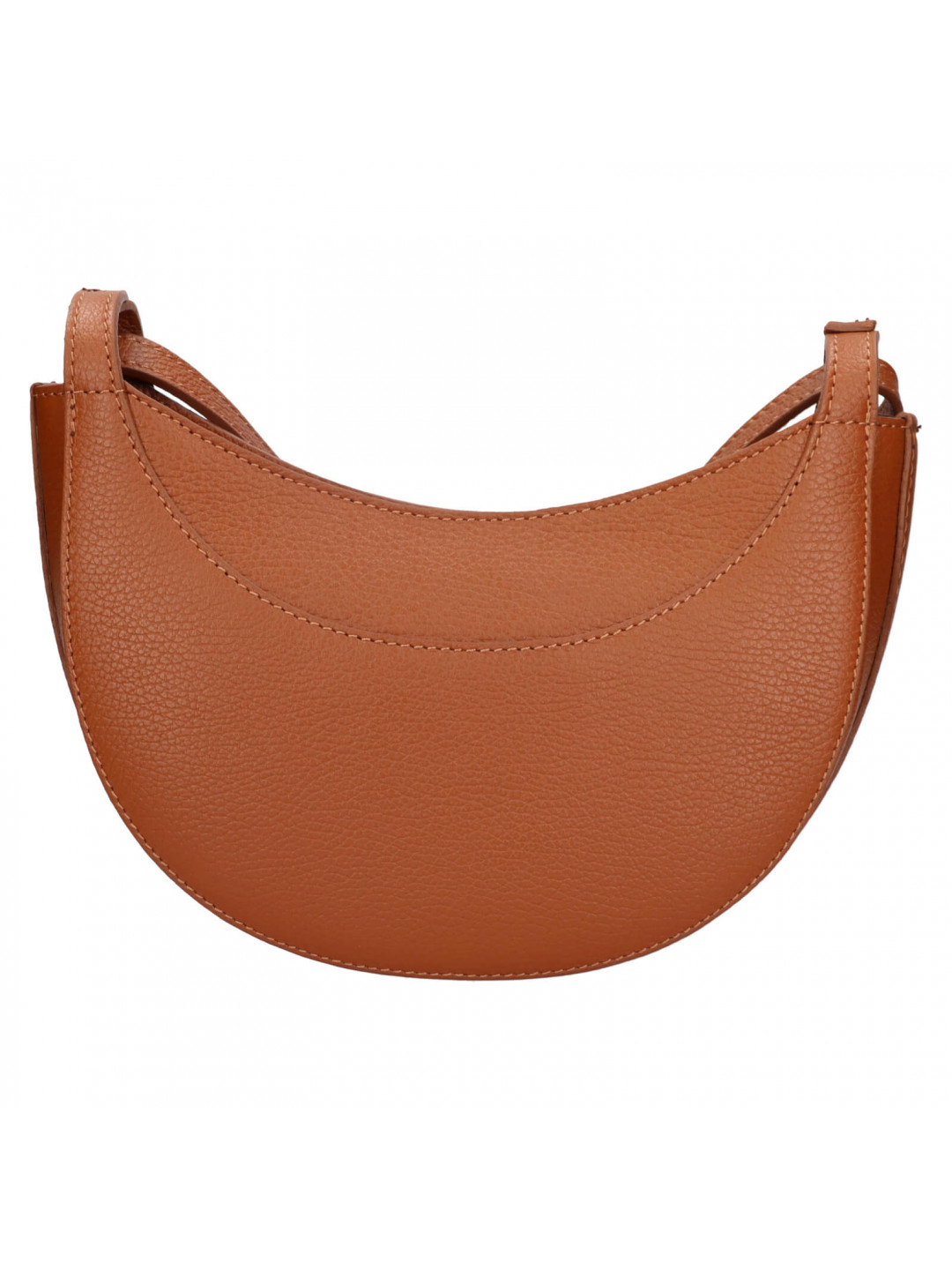 Dámská kožená crossbody kabelka Italia Apolen – koňak