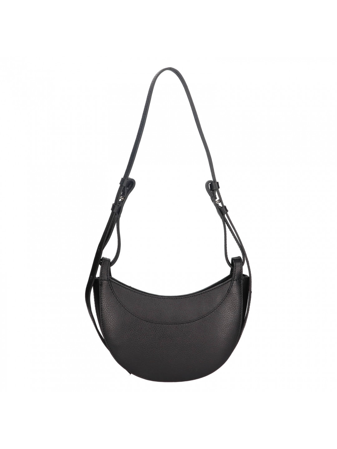 Dámská kožená crossbody kabelka Italia Apolen – černá