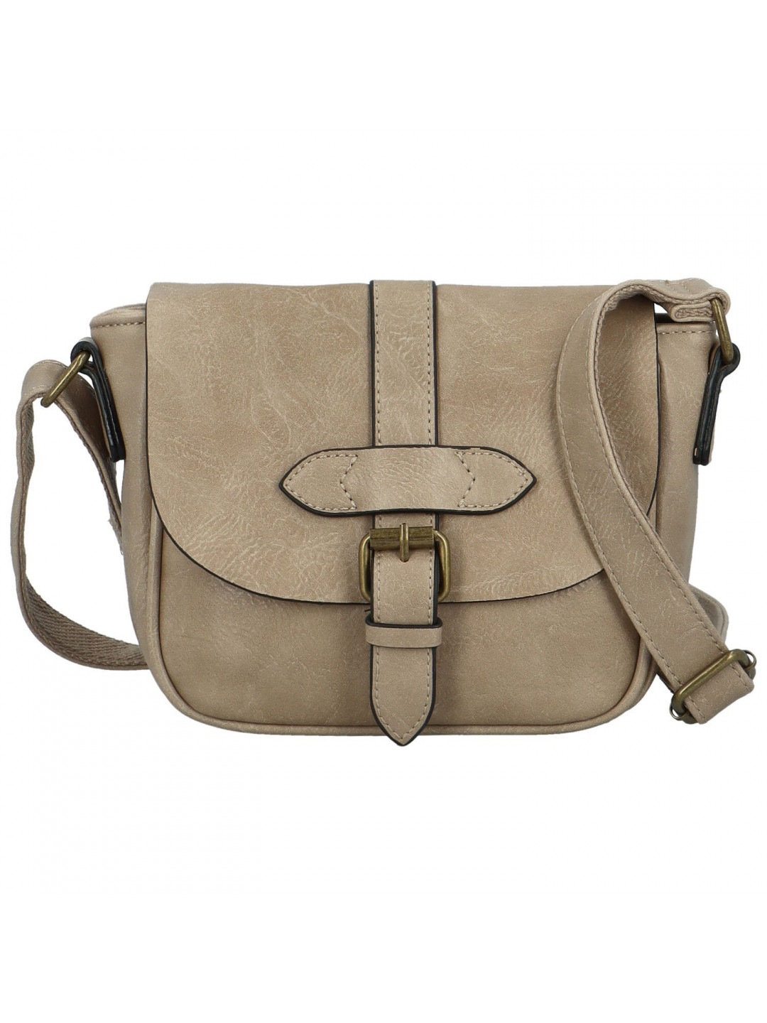 Trendy dámská koženková crossbody kabelka Arlena béžová