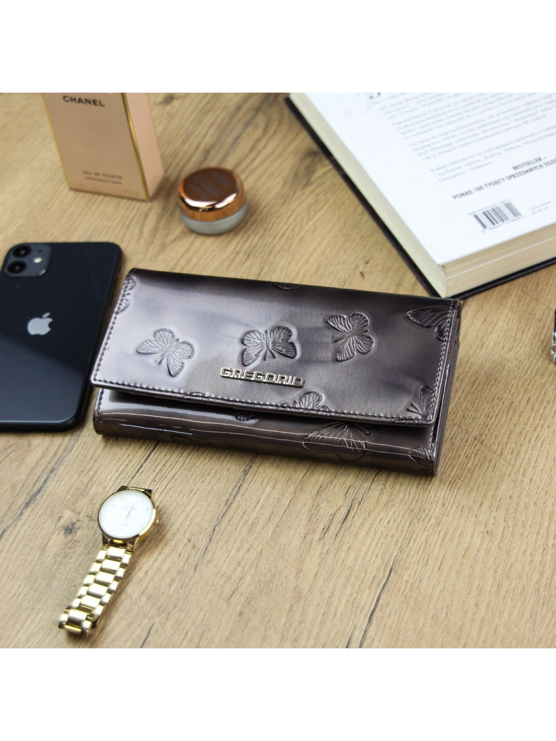 Dámská kožená peněženka šedá – Gregorio Foxxes