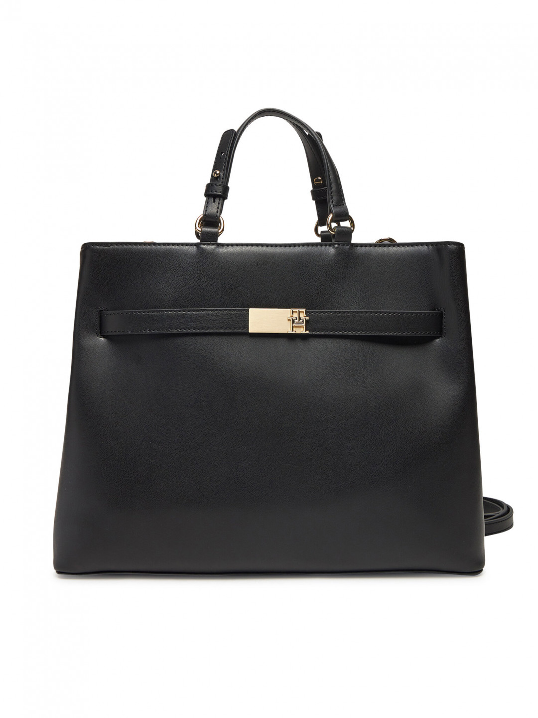 Tommy Hilfiger Kabelka Heritage Satchel AW0AW17211 Černá