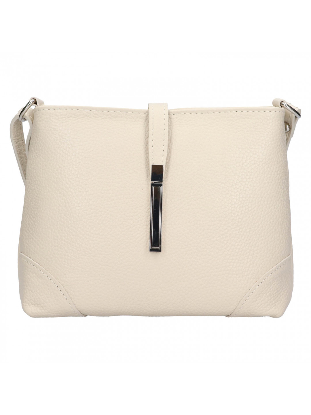 Dámská kožená crossbody kabelka Italia Marlen – krémová