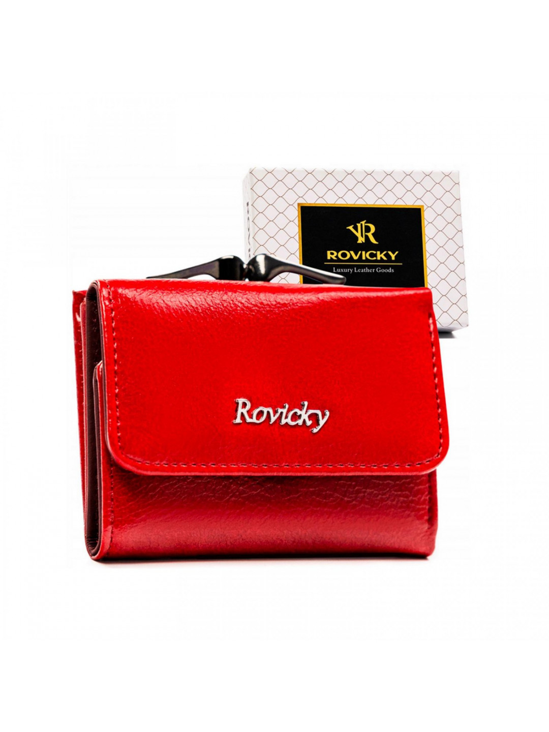 Trendy dámská mini kožená peněženka Haidis červená