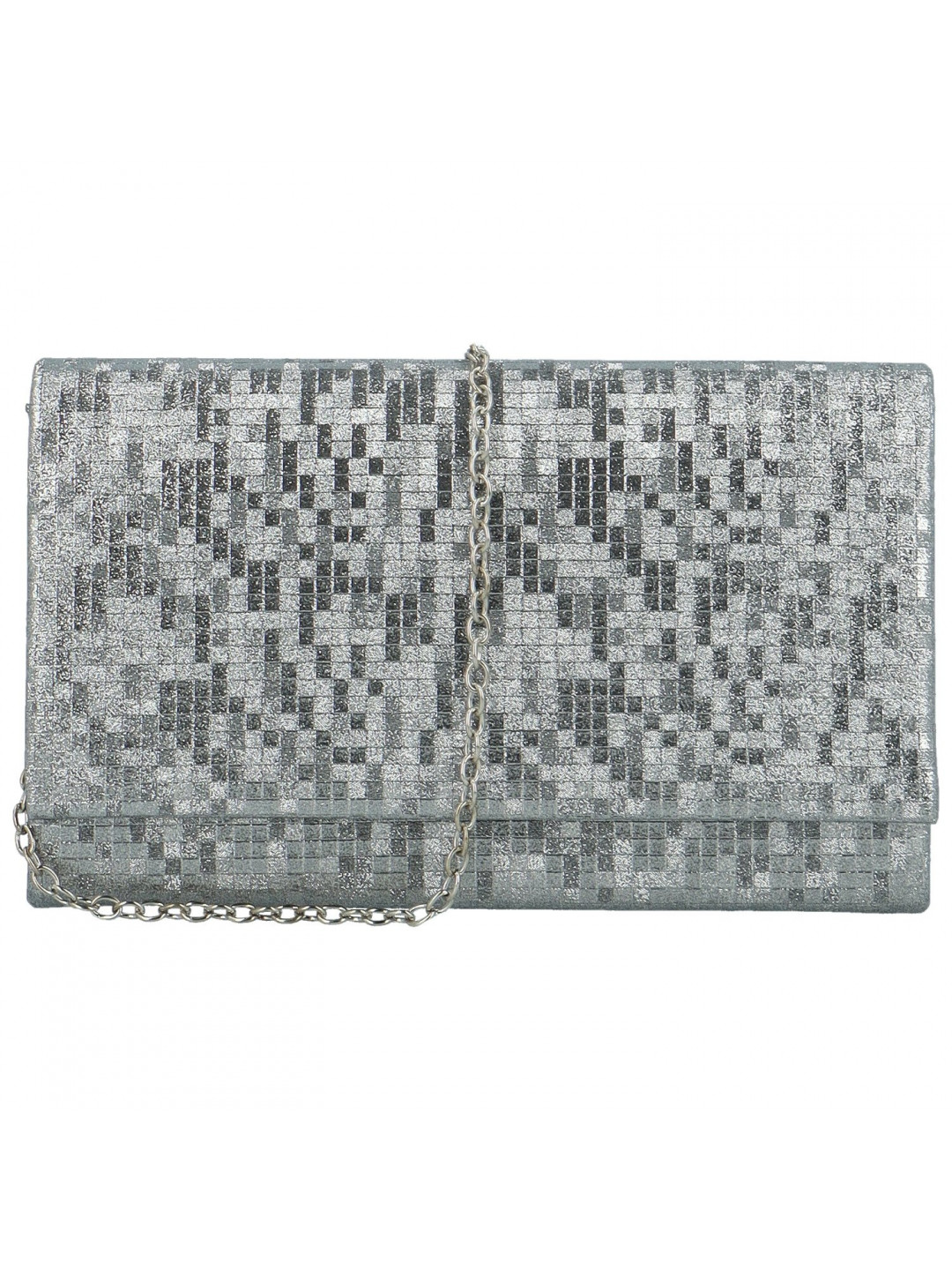 Třpytivé dámské psaníčko Moon Pemax new šedé