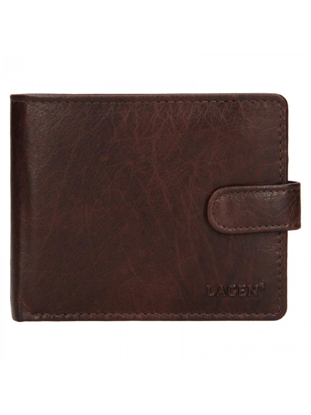 Lagen Pánská kožená peněženka E-1036 BRN