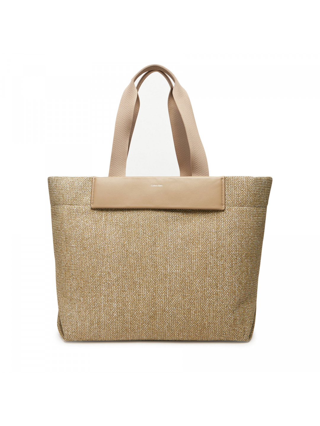 Kabelka Calvin Klein Ck Raffia Large Shopper K60K613025 Béžová