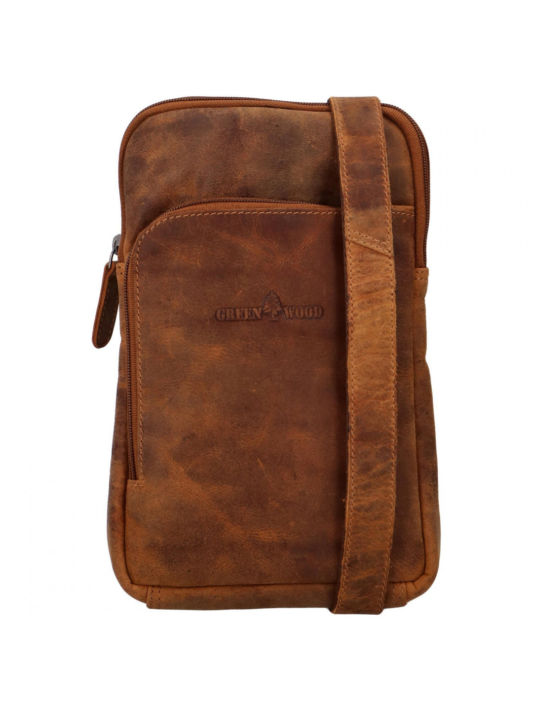 Kožený batoh přes jedno rameno Stylish Joe camel