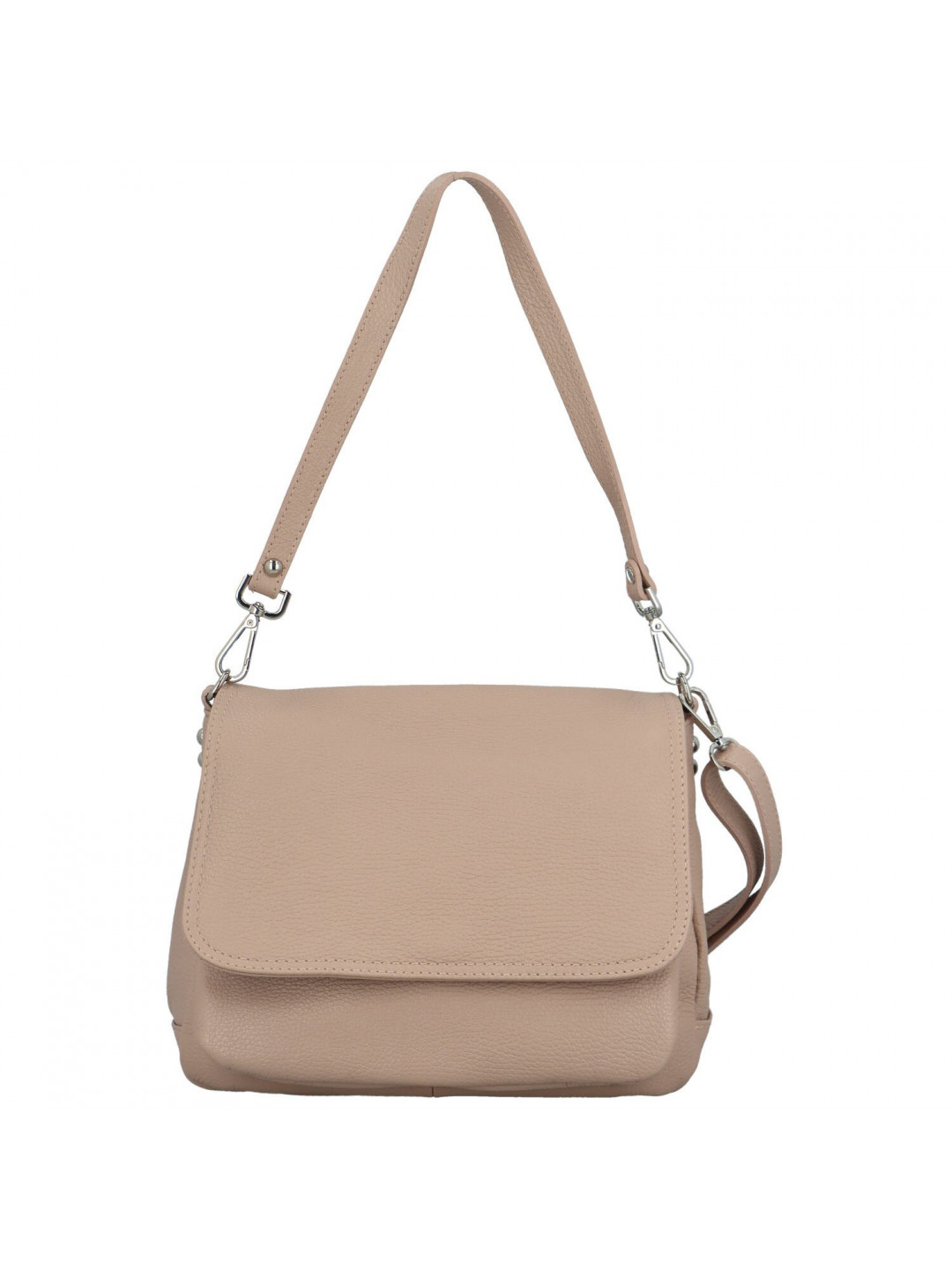 Stylová dámská kožená crossbody kabelka Keolla pudrová