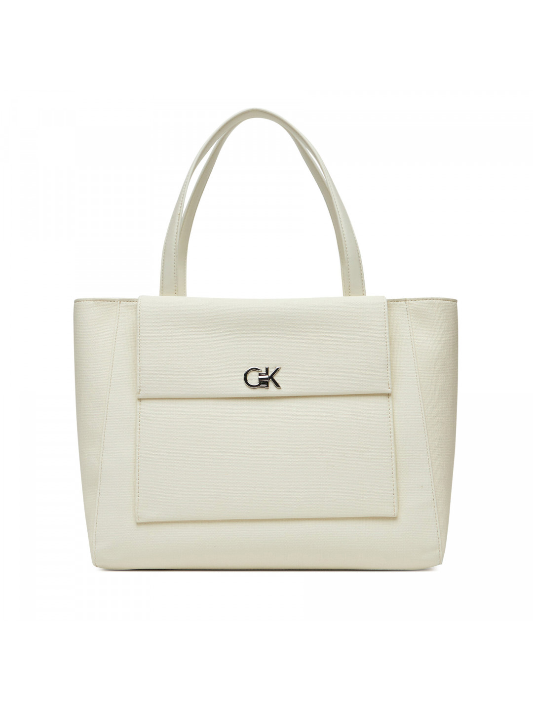 Kabelka Calvin Klein Ck Medium Shopper Tex K60K613178 Bílá