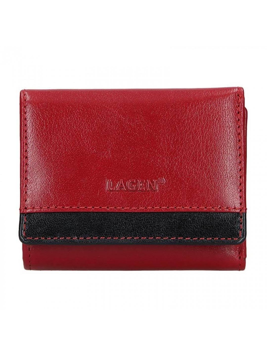 Lagen Dámská kožená peněženka BLC-160231 Red Blk