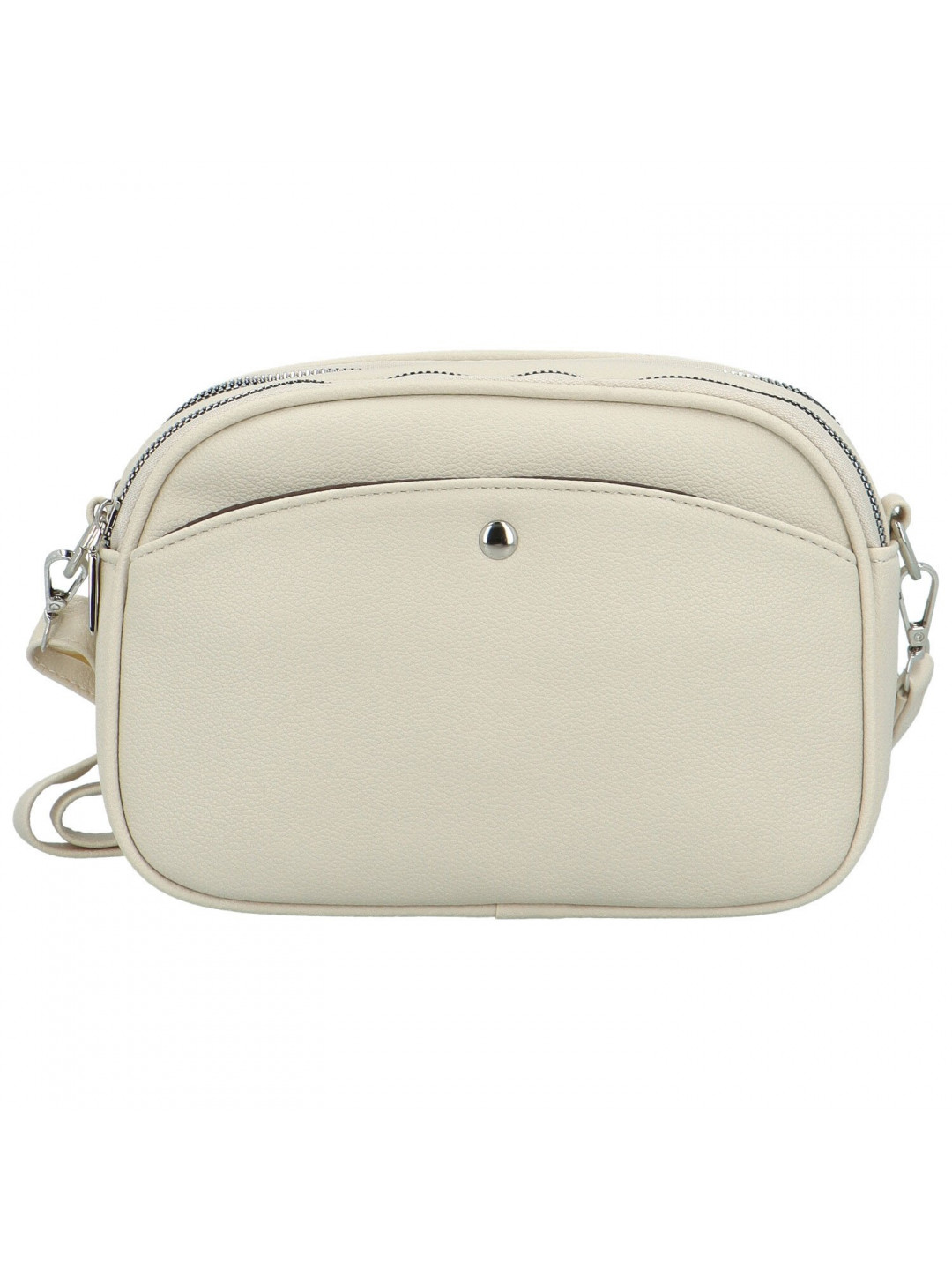 Trendy dámská koženková crossbody kabelka Willa krémová