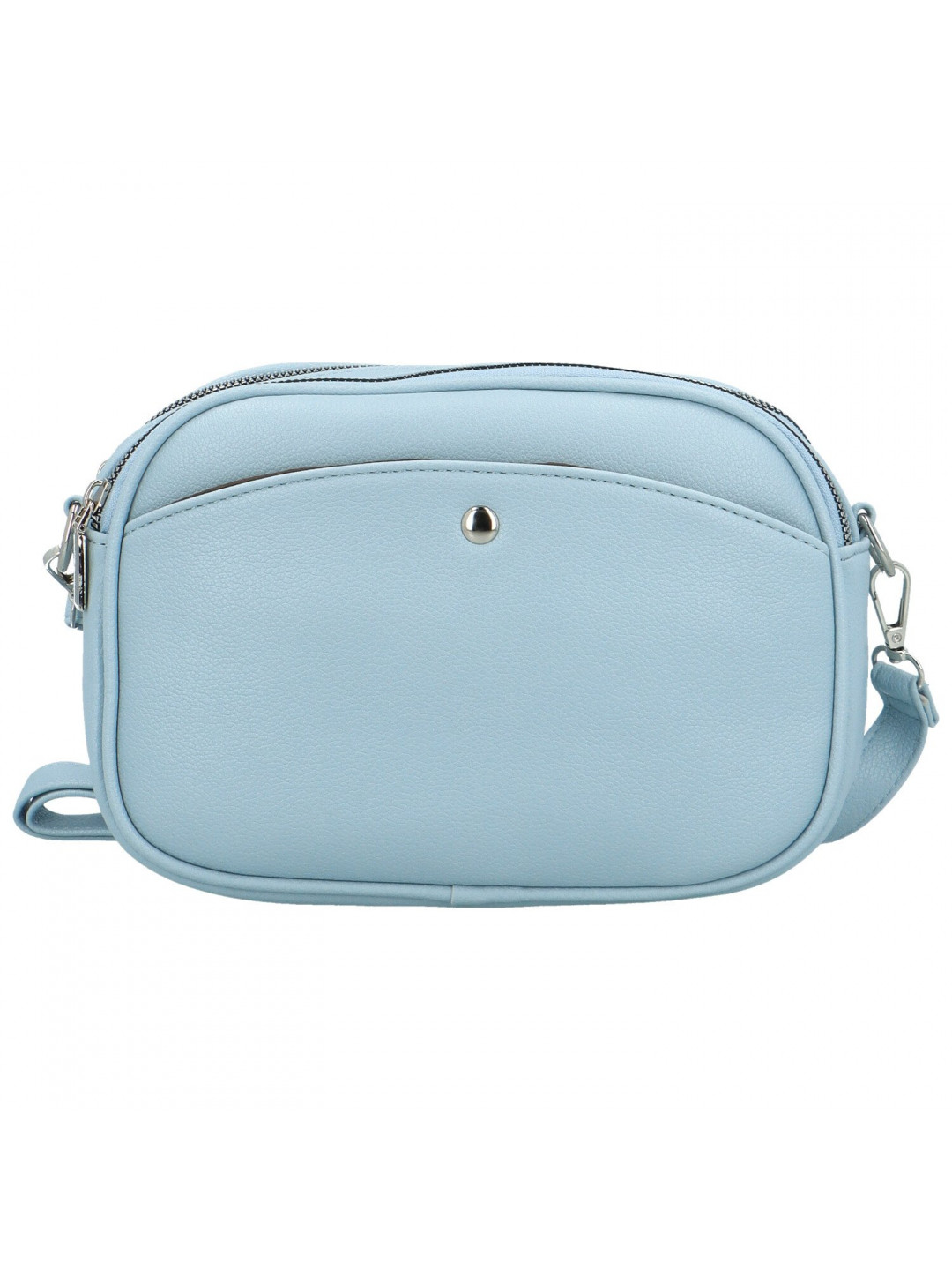 Trendy dámská koženková crossbody kabelka Willa světle modrá