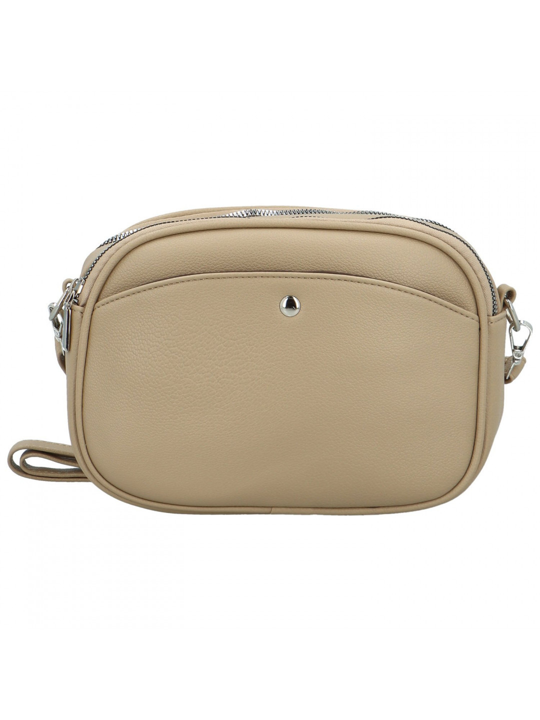 Trendy dámská koženková crossbody kabelka Willa béžová
