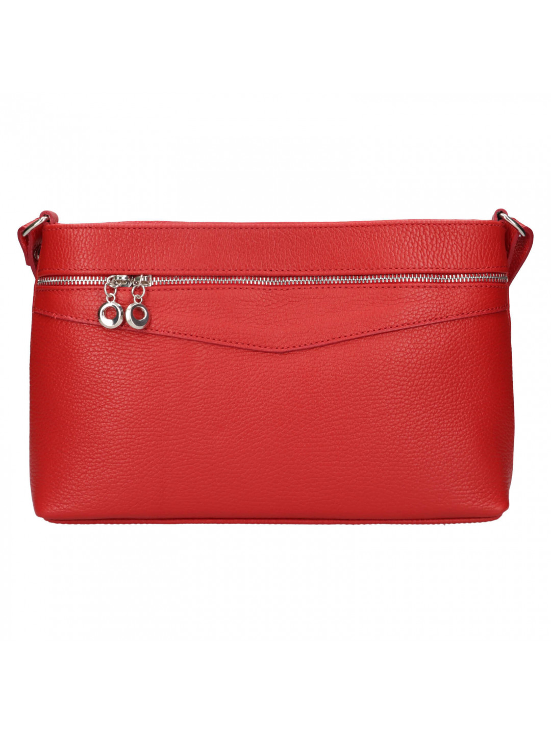 Dámská kožená crossbody kabelka Italia Benea – červená