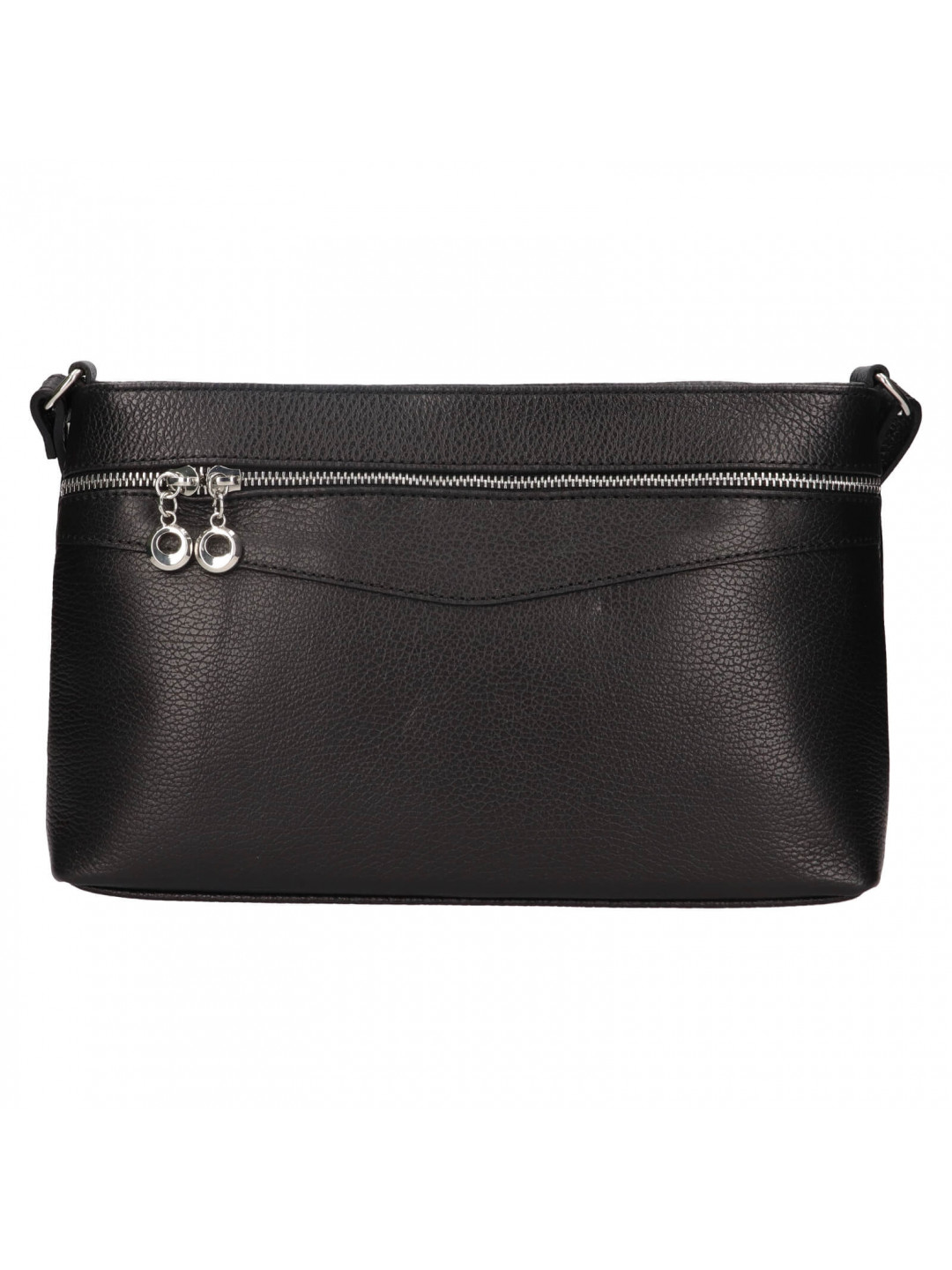 Dámská kožená crossbody kabelka Italia Benea – černá
