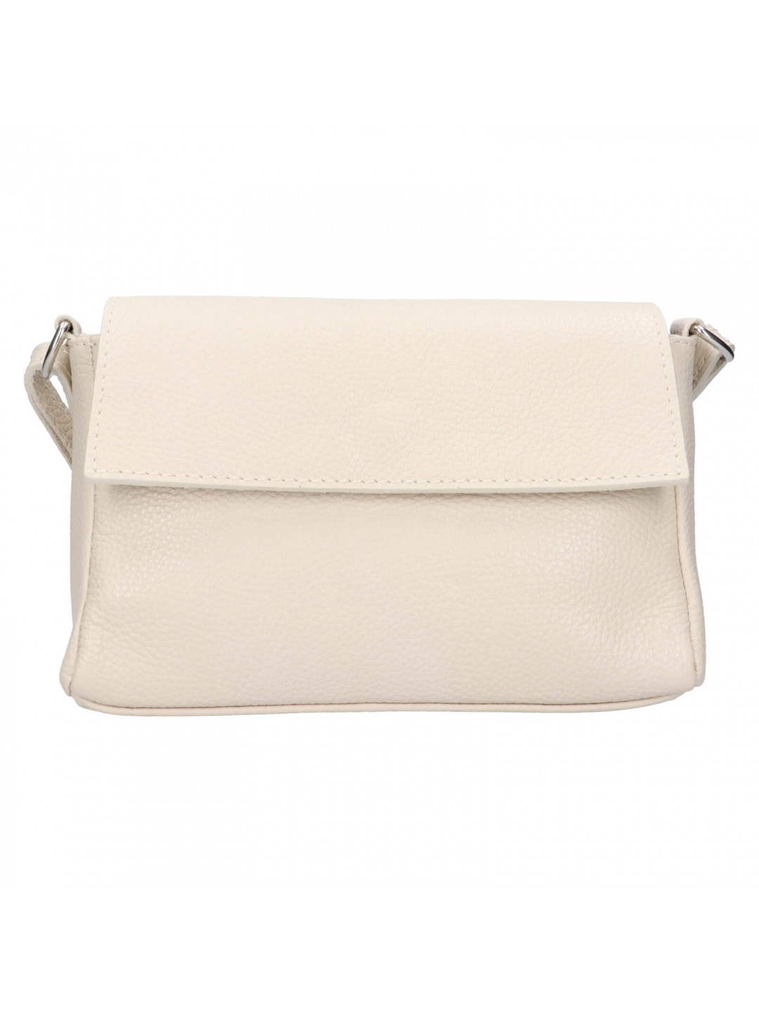 Dámská kožená crossbody kabelka Italia Darina – krémová