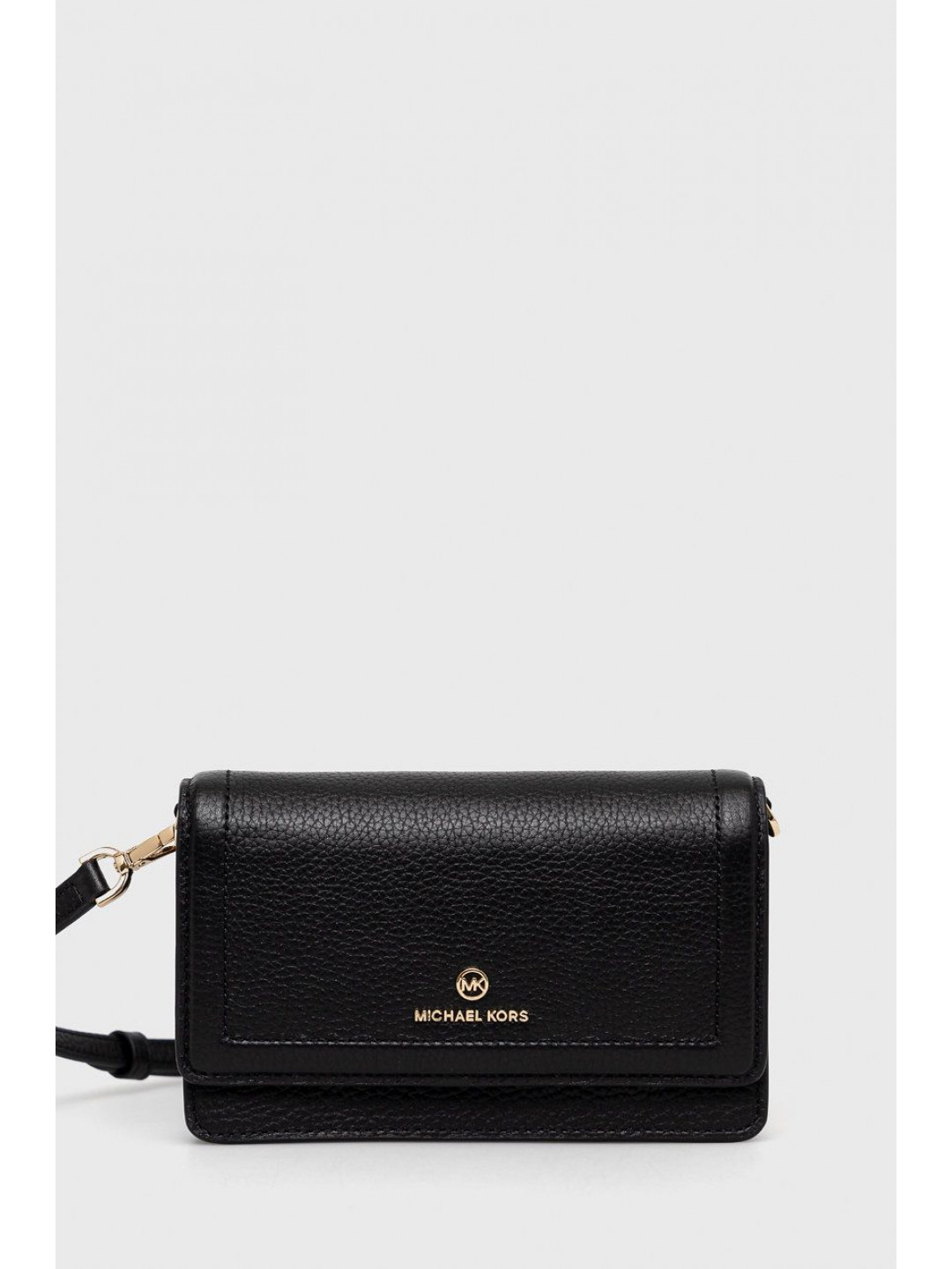Kožená psaníčko MICHAEL Michael Kors černá barva