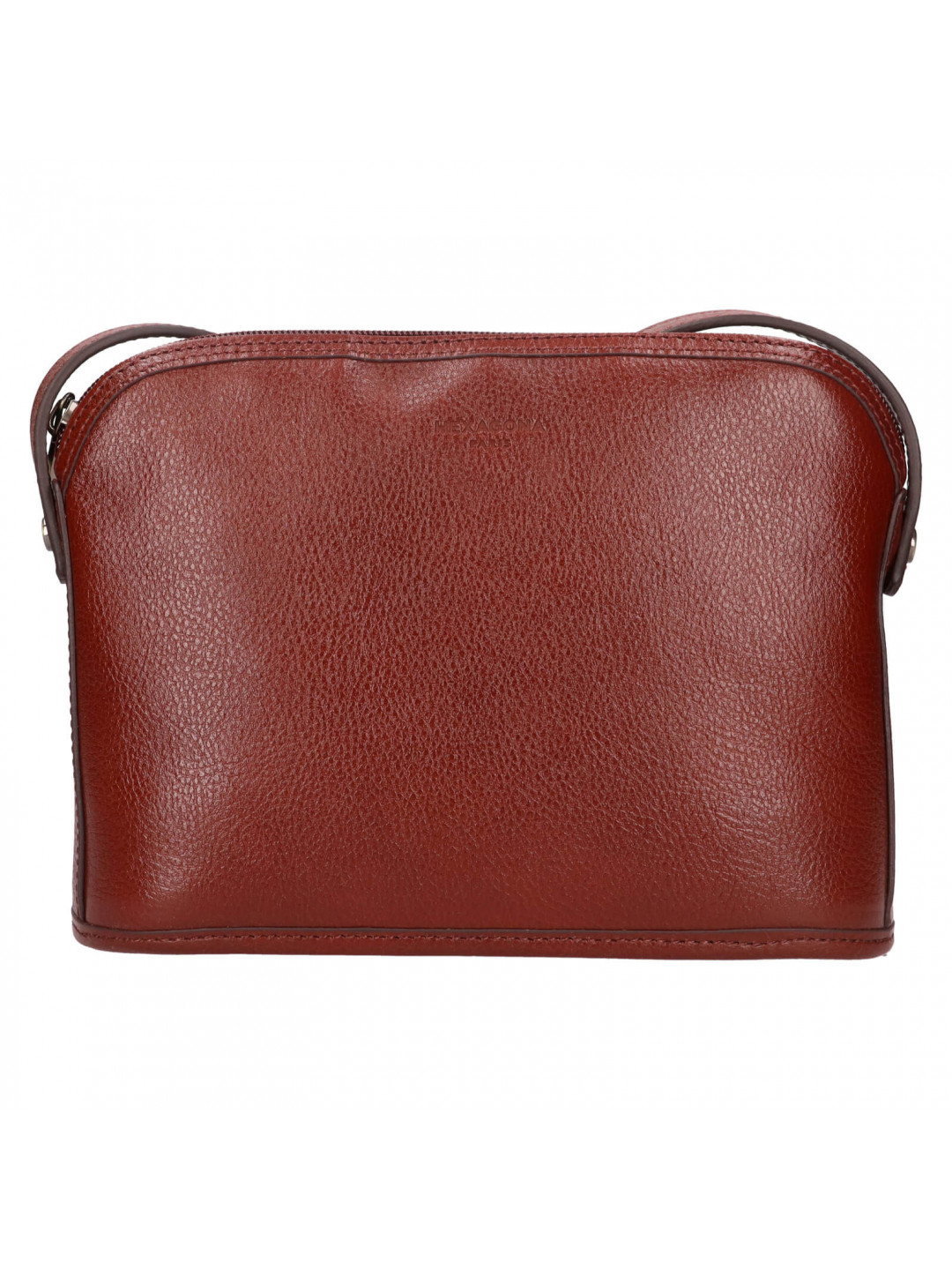 Kožená dámská crossbody kabelka Hexagona 111747 – hnědá