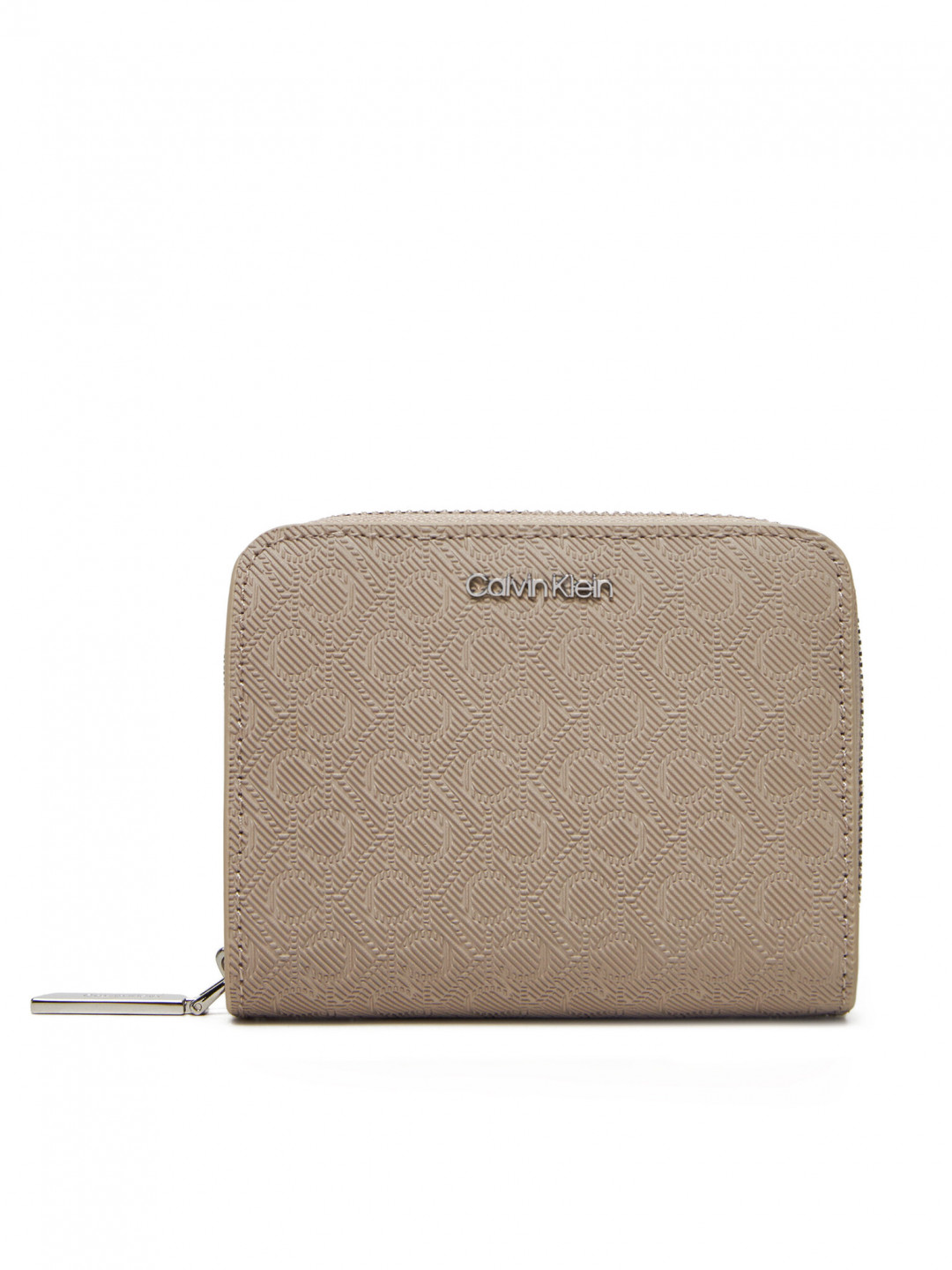 Calvin Klein Malá dámská peněženka Ck Must Aop Md Zip Around W Flap LV04F1037G Béžová
