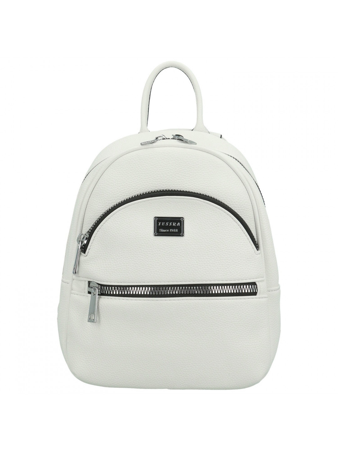 Stylový dámský koženkový batůžek Bokka bílá