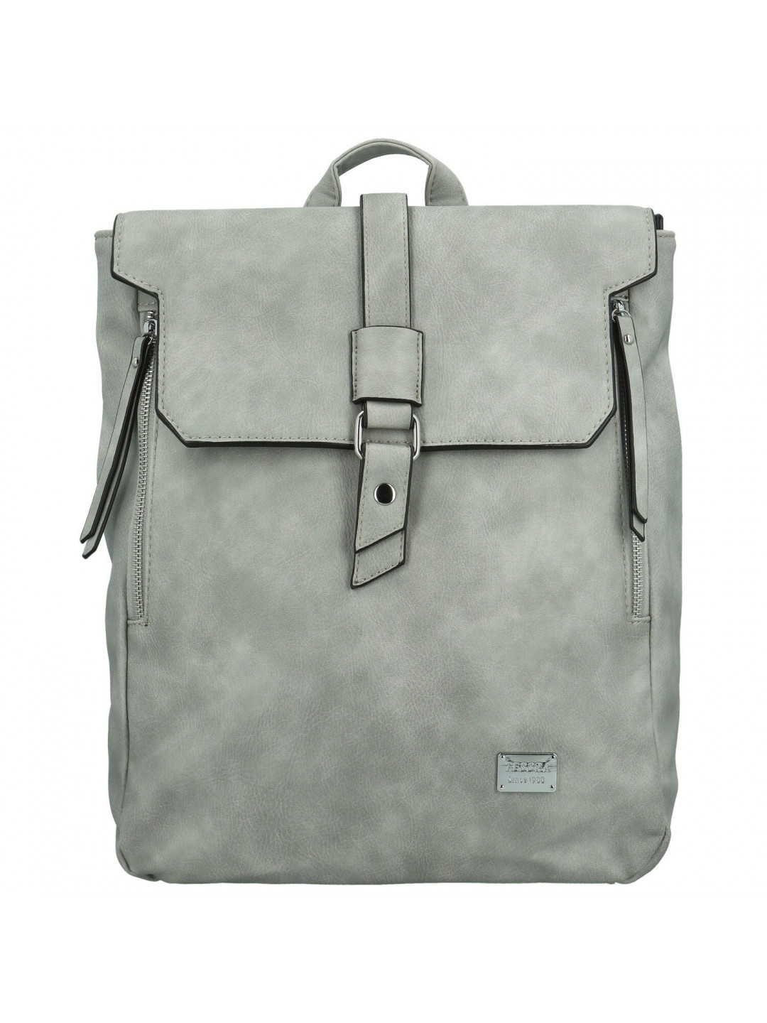 Moderní dámský koženkový kabelko-batoh Kalei šedý