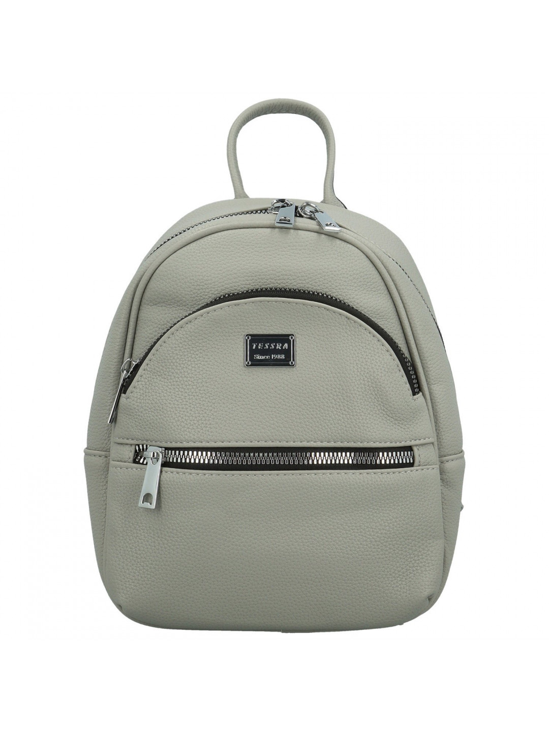 Stylový dámský koženkový batůžek Bokka šedý