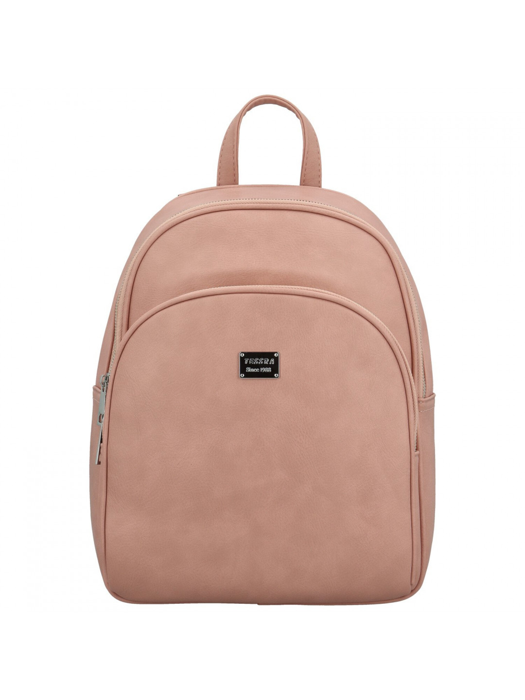 Trendy dámský koženkový kabelko-batoh Renie růžový