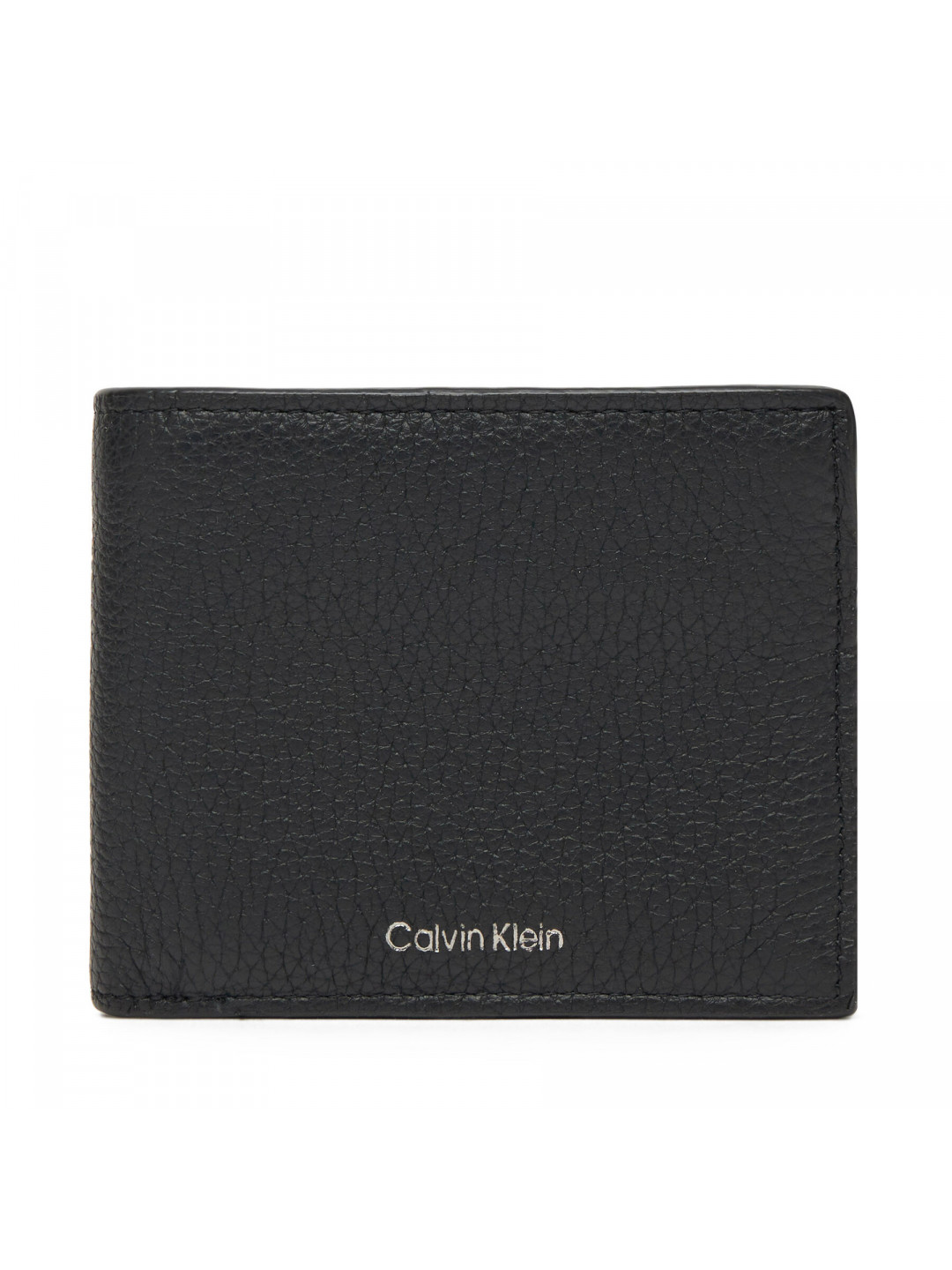 Velká pánská peněženka Calvin Klein Ck Leather Billfold W Zip Coin LV04D1028G Černá