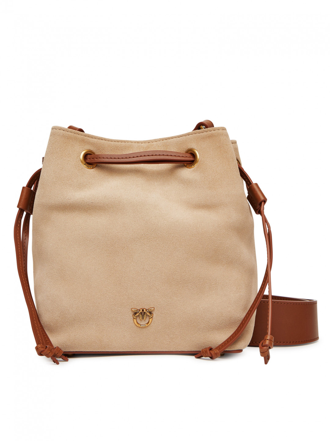 PINKO Kabelka Secchiello Mini PE 25 PLTT 104303 A2CC Béžová
