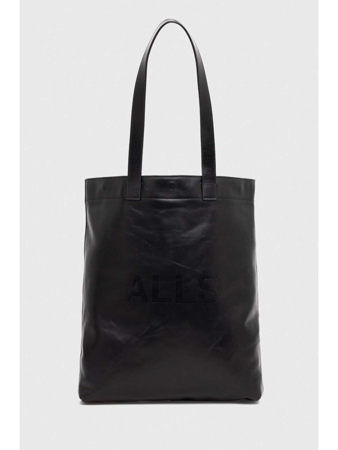 Kožená taška AllSaints Yuto černá barva