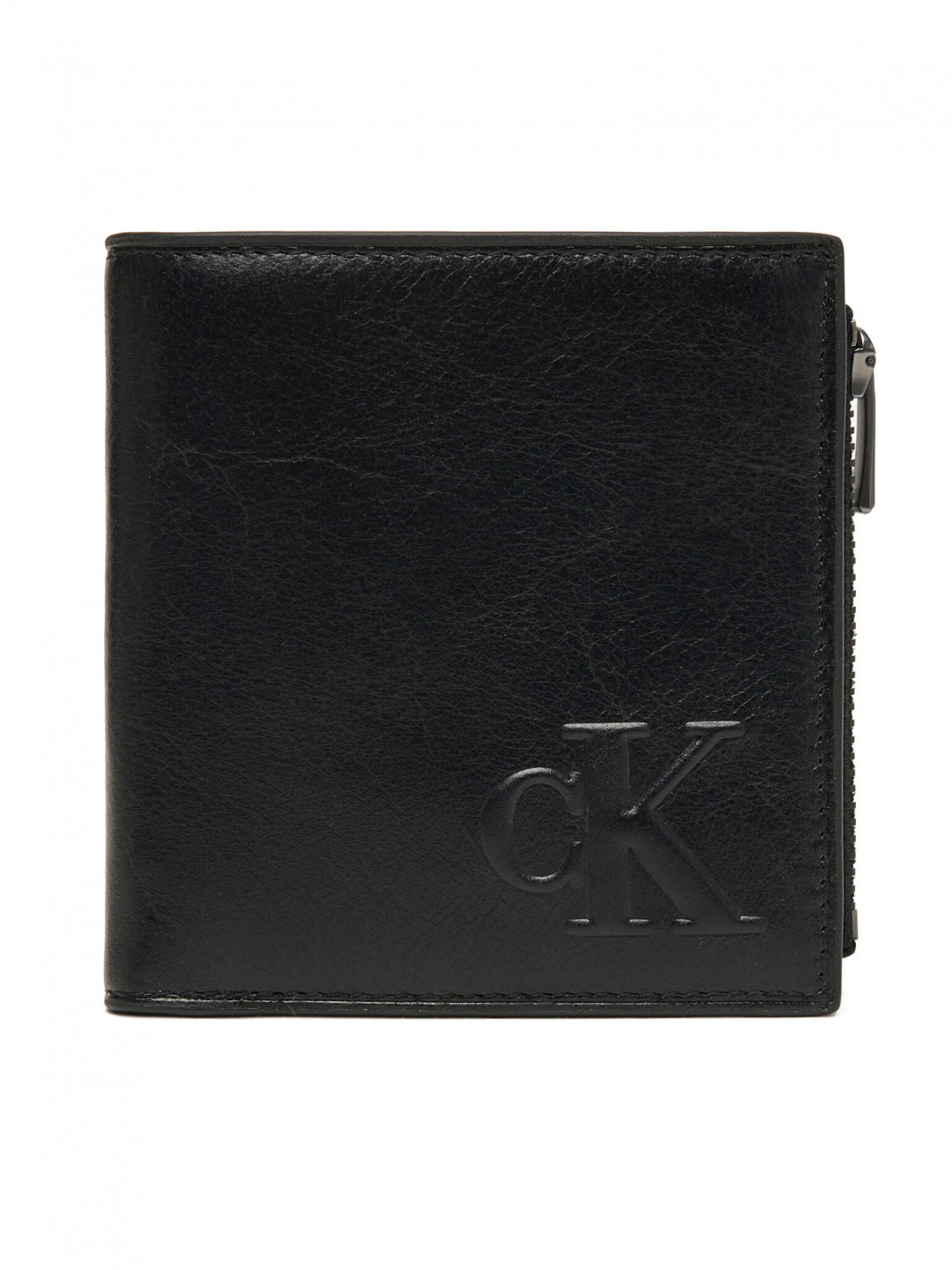 Calvin Klein Velká pánská peněženka Sculpted Impression Compact Zip LV04G1074G Černá