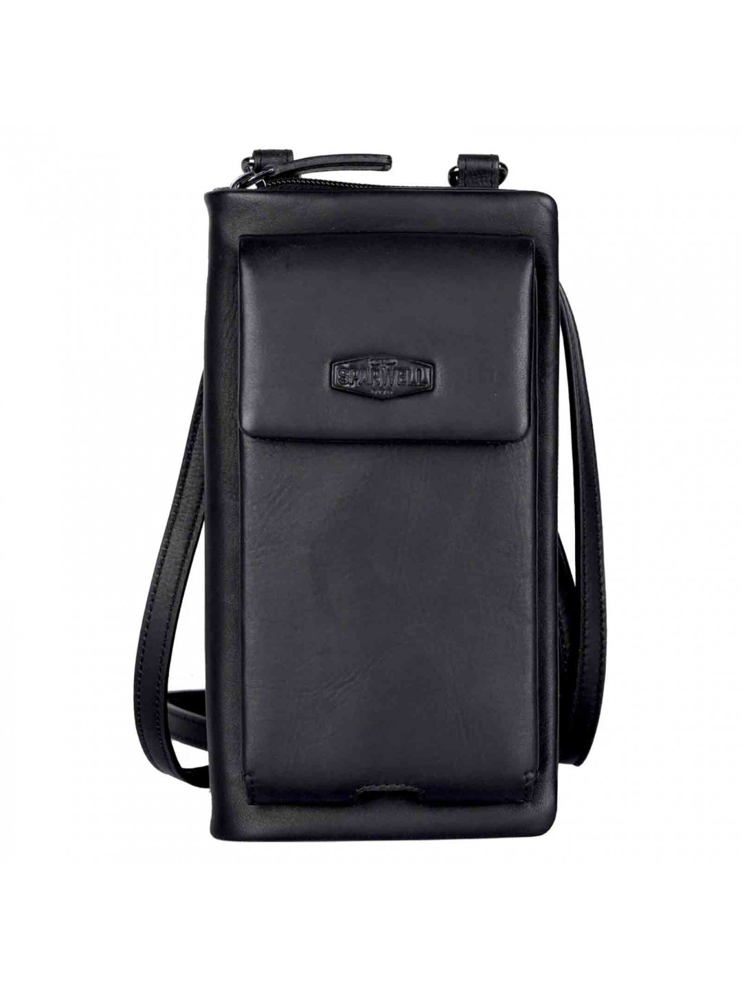 Kožená dámská kabelka s peněženkou Sparwell Livia – černá