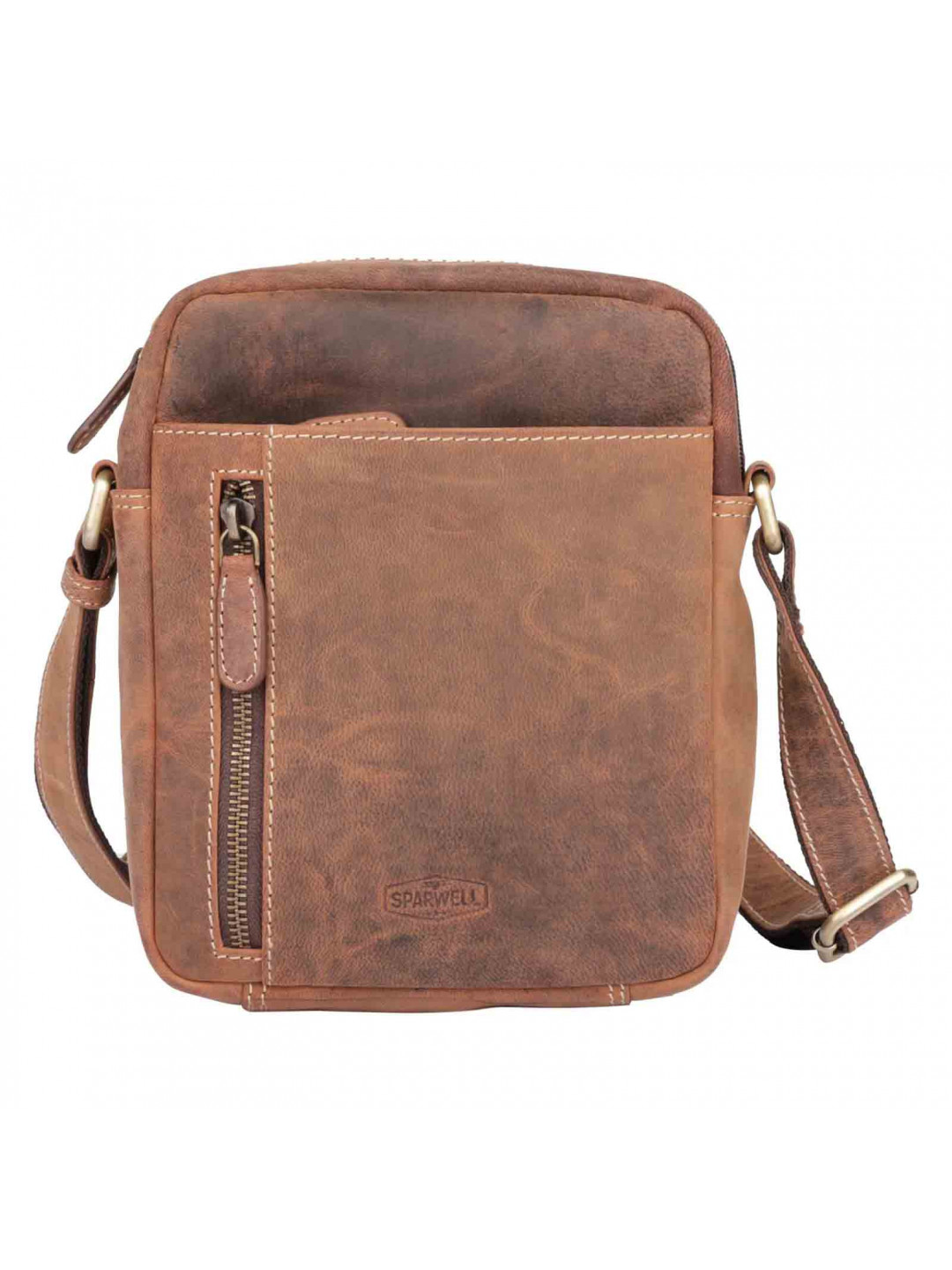 Pánská kožená taška přes rameno Sparwell Denis – koňak