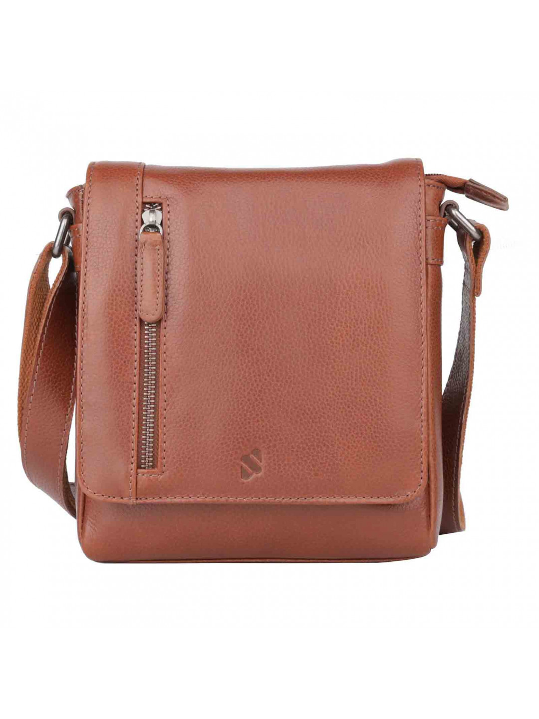 Pánská kožená taška přes rameno Sparwell Kenny – koňak