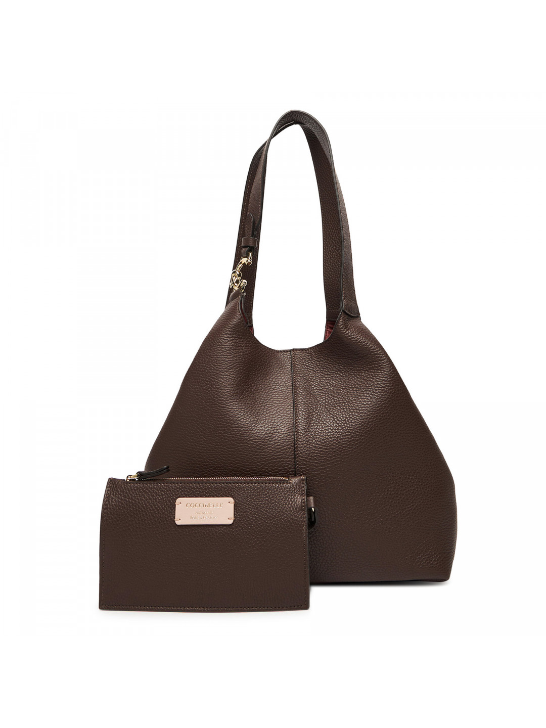 Kabelka Coccinelle Hand Grained L E1 SHA 11 02 01 Hnědá