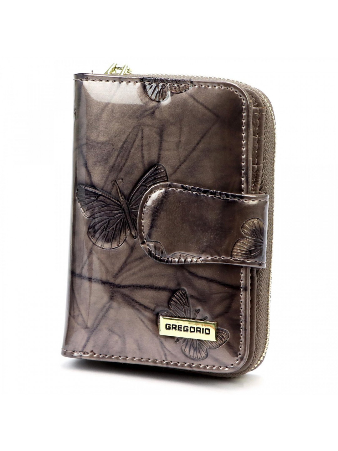 Luxusní dámská kožená peněženka Gregorio Santina šedá