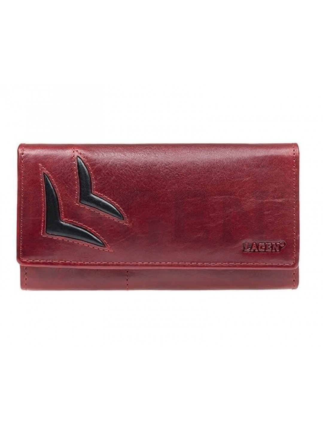 Lagen Dámská kožená peněženka 6011 T Red Bl