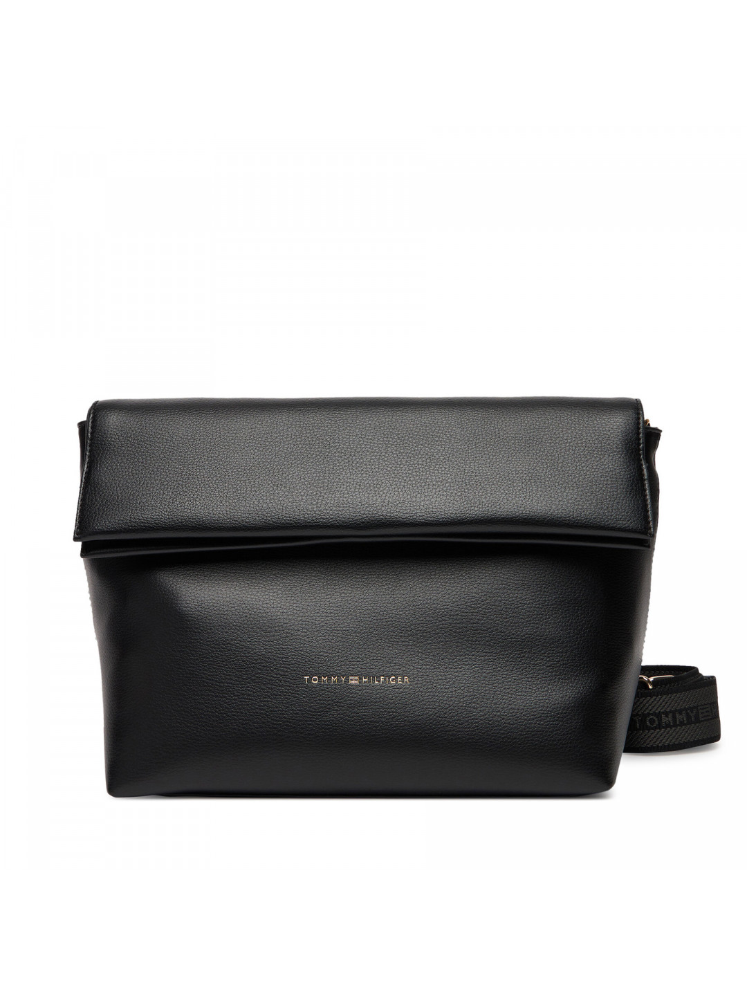 Kabelka Tommy Hilfiger Th Logotape AW0AW17692 Černá