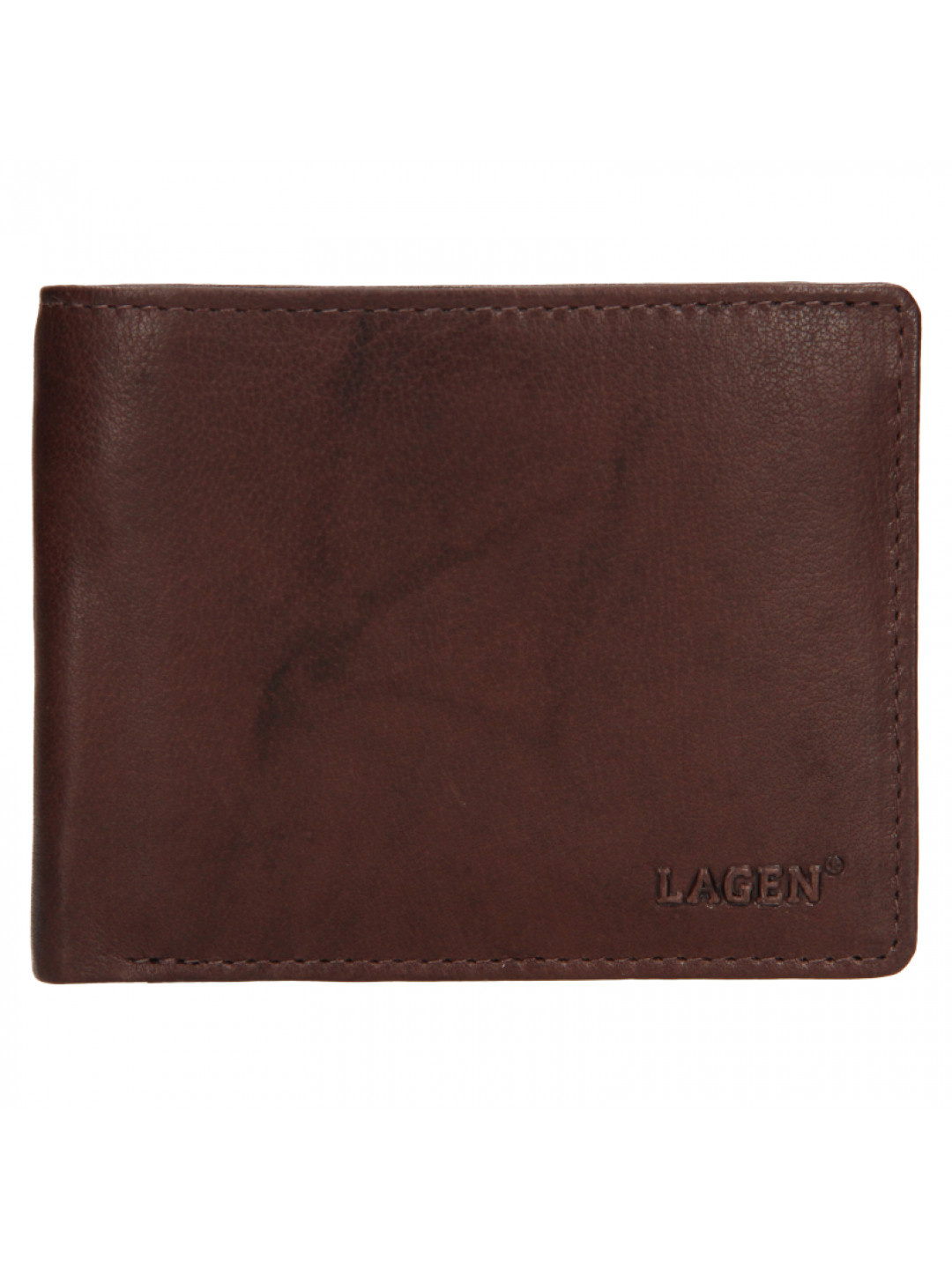 Lagen Pánská kožená peněženka W-8053 – D BRN