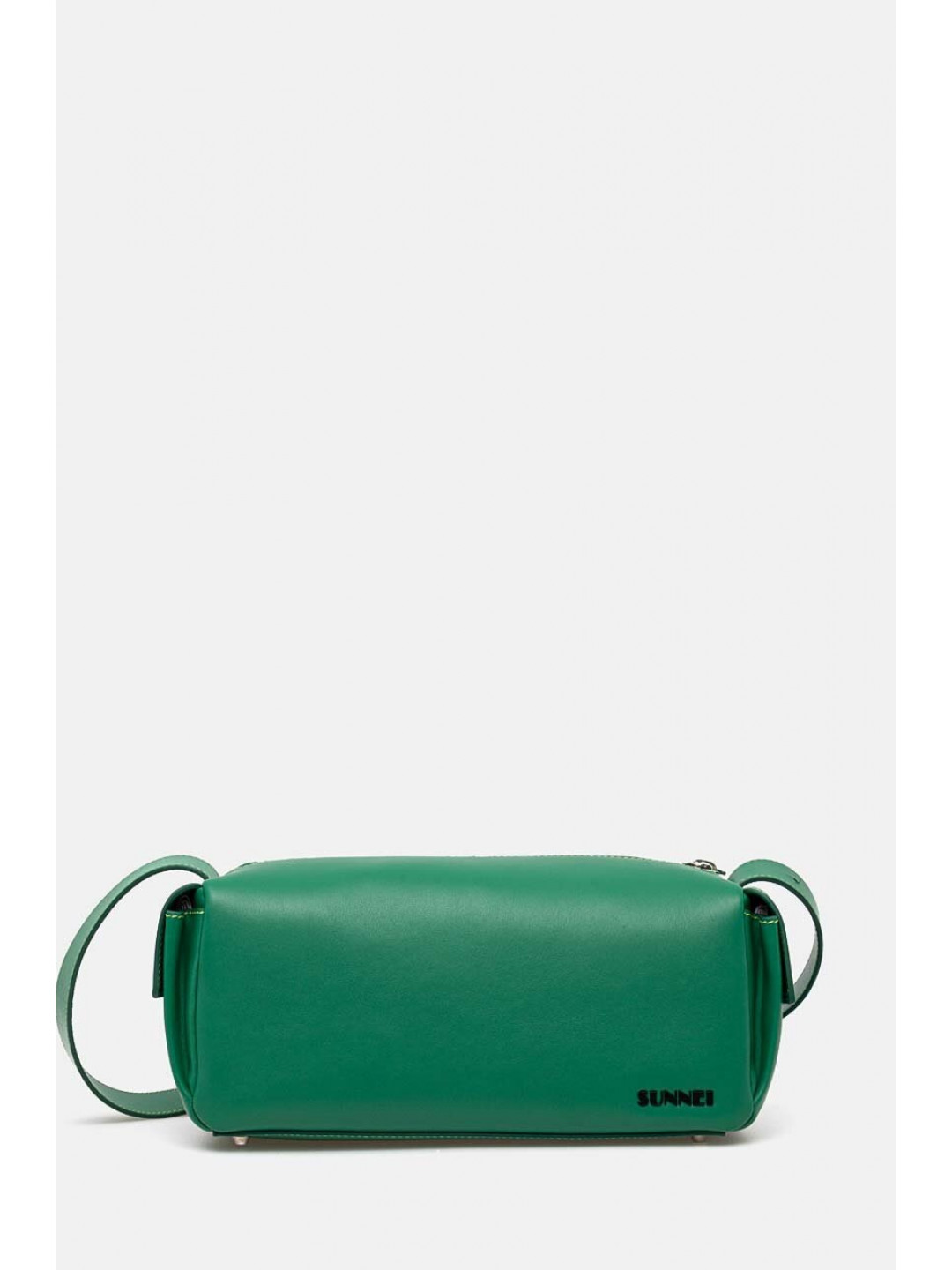 Kožená kabelka Sunnei zelená barva MACCWBAG002