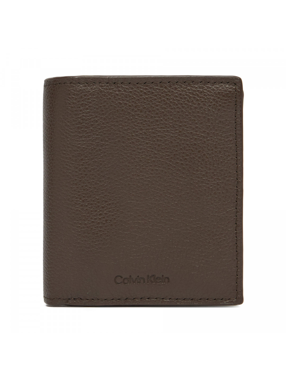 Velká pánská peněženka Calvin Klein Micropebble Comp Trifold W Coin LV04D1034G Hnědá