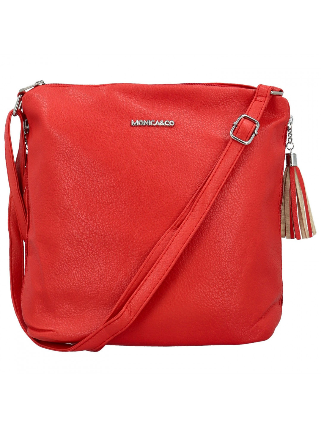 Praktická dámská větší crossbody taška Edmundo červená