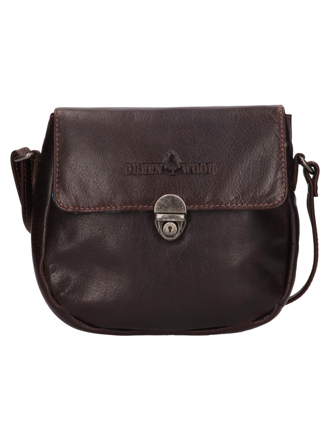 Dámská kožená crossbody kabelka Greenwood Petra – tmavě hnědá