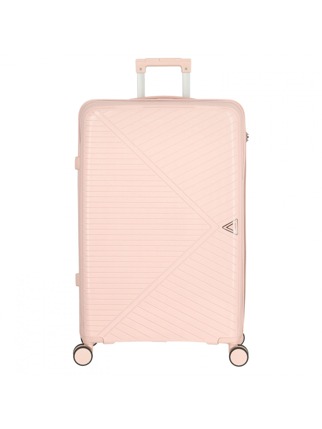 Cestovní plastový kufr Mervin velikost M světle růžový
